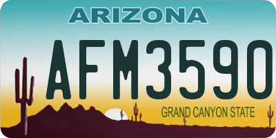 AZ license plate AFM3590