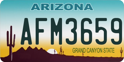 AZ license plate AFM3659