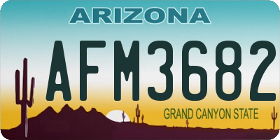 AZ license plate AFM3682