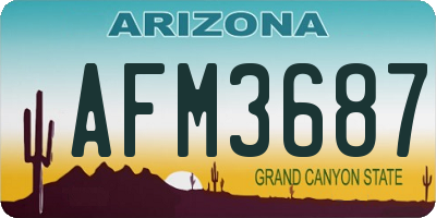 AZ license plate AFM3687