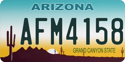 AZ license plate AFM4158