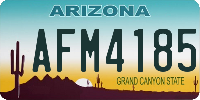 AZ license plate AFM4185
