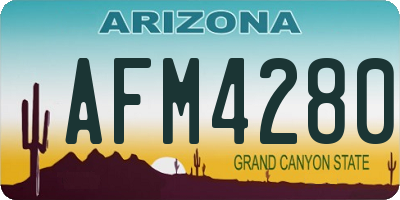 AZ license plate AFM4280
