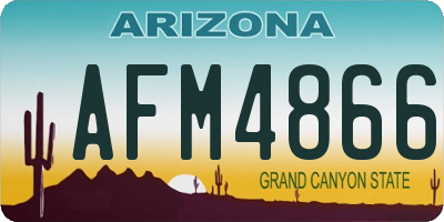 AZ license plate AFM4866