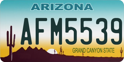 AZ license plate AFM5539