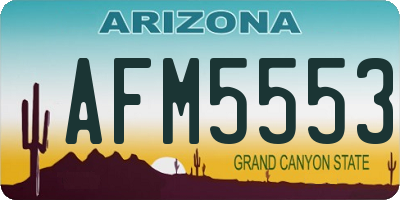 AZ license plate AFM5553