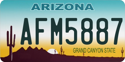 AZ license plate AFM5887