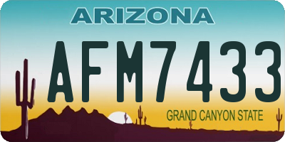 AZ license plate AFM7433