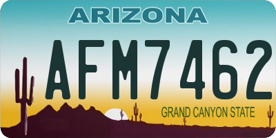 AZ license plate AFM7462