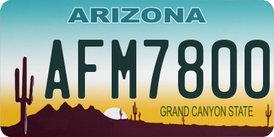 AZ license plate AFM7800