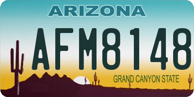 AZ license plate AFM8148