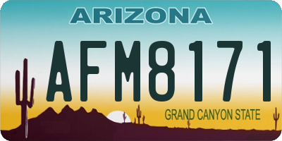 AZ license plate AFM8171