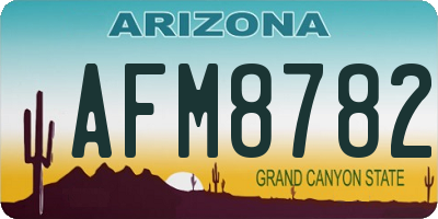 AZ license plate AFM8782