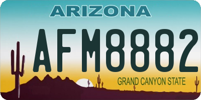 AZ license plate AFM8882