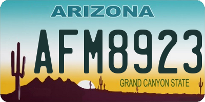 AZ license plate AFM8923