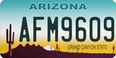 AZ license plate AFM9609