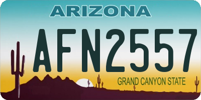 AZ license plate AFN2557