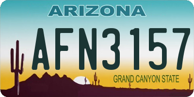 AZ license plate AFN3157