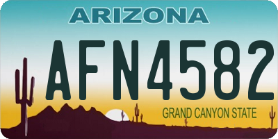 AZ license plate AFN4582