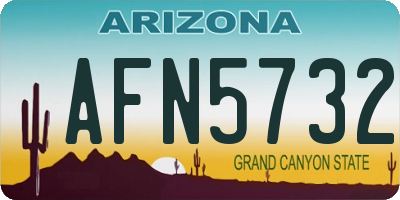 AZ license plate AFN5732