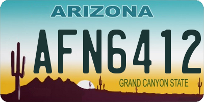 AZ license plate AFN6412