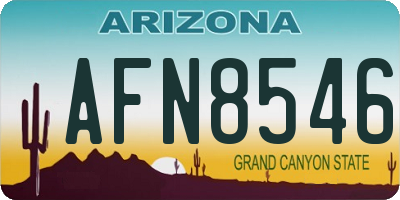 AZ license plate AFN8546