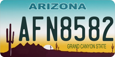 AZ license plate AFN8582
