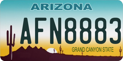 AZ license plate AFN8883