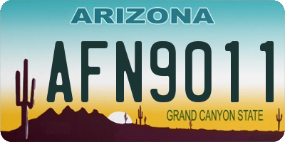 AZ license plate AFN9011