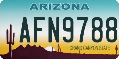 AZ license plate AFN9788