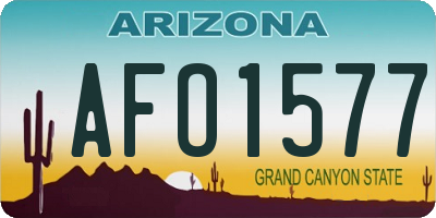 AZ license plate AFO1577