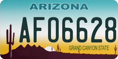 AZ license plate AFO6628