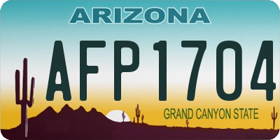 AZ license plate AFP1704