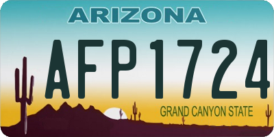 AZ license plate AFP1724