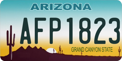 AZ license plate AFP1823