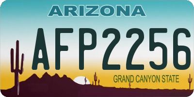 AZ license plate AFP2256