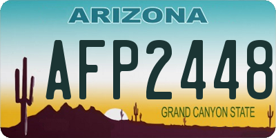 AZ license plate AFP2448