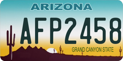 AZ license plate AFP2458
