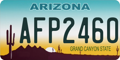 AZ license plate AFP2460