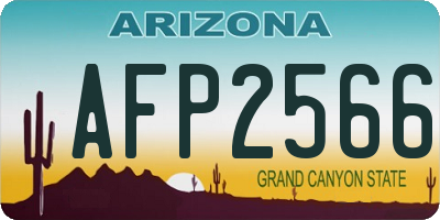 AZ license plate AFP2566