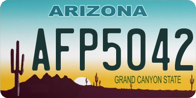 AZ license plate AFP5042