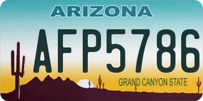 AZ license plate AFP5786