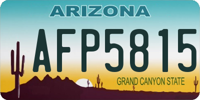 AZ license plate AFP5815