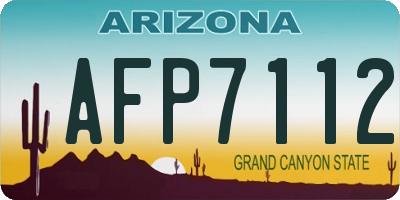 AZ license plate AFP7112