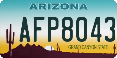 AZ license plate AFP8043