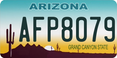 AZ license plate AFP8079