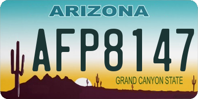AZ license plate AFP8147