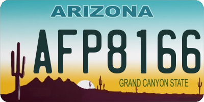 AZ license plate AFP8166
