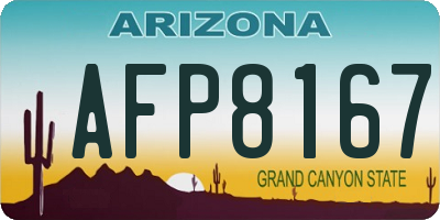 AZ license plate AFP8167