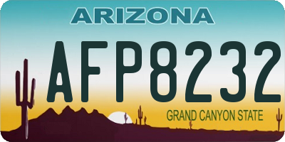 AZ license plate AFP8232